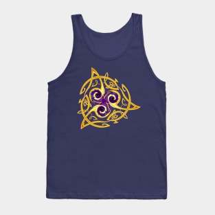 Golden Celtic knot pattern Tank Top